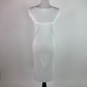 🛍️3/$20 TOPSHOP Sleeveless Shift Midi Dress White